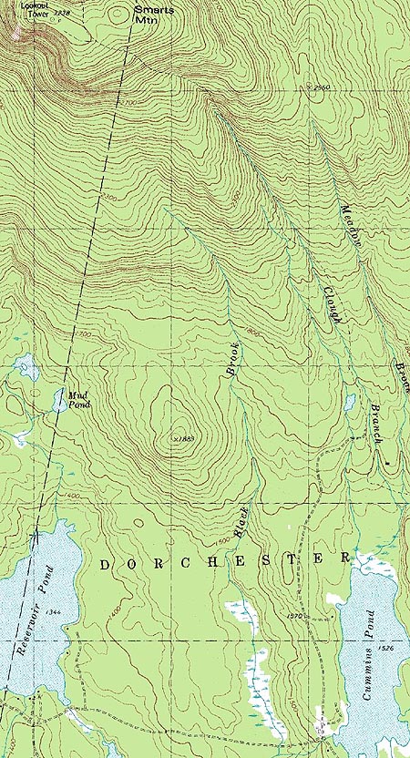 1983 USGS map of Smarts Mountain